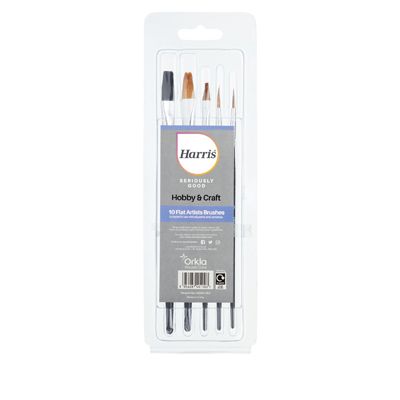 HARRIS SERIOUSLY GOOD 10 FLAT ARTIST BRUSHES