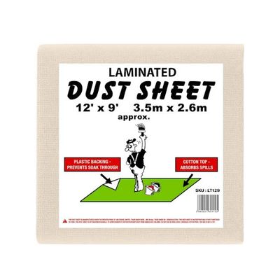 9&#39; x 12&#39; Laminated Cotton Dust Sheet SO