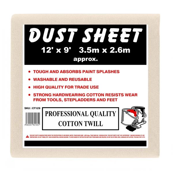 9&#39; x 12&#39; Cotton Dust Sheet