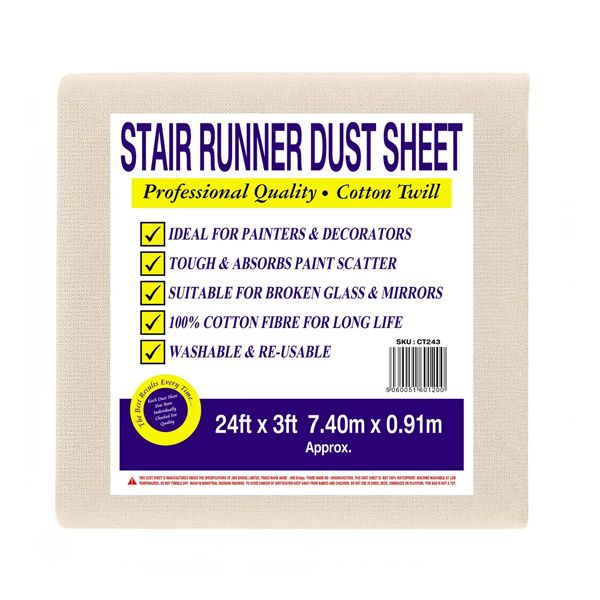 Cotton Stair Dust Sheet 24&#39; x 3&#39;