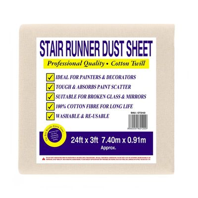 Cotton Stair Dust Sheet 24&#39; x 3&#39;