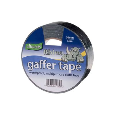 50MM X 50M BLACK CLOTH TAPE &quot;RHINO&quot;