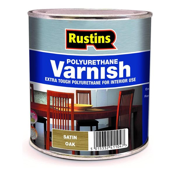 Rustins Poly Varnish Satin Oak 500ml