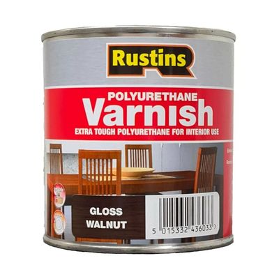 Rustins Poly Varnish Gloss Walnut 500ml