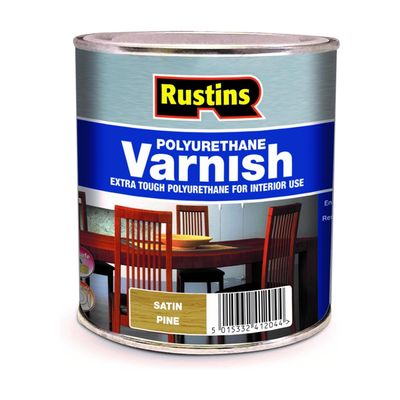 Rustins Poly Varnish Satin Pine 500ml