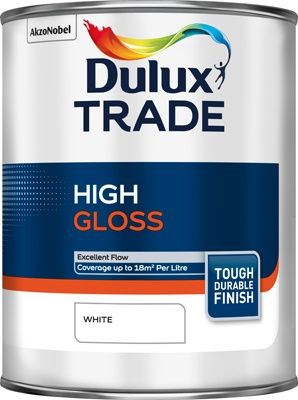DULUX TRADE HIGH GLOSS WHITE 1L