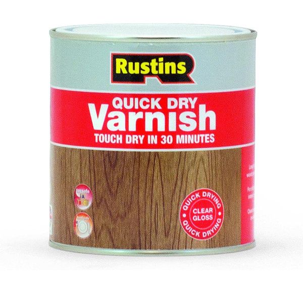 Rustins Quick Dry Varnish Gloss Clear 1ltr