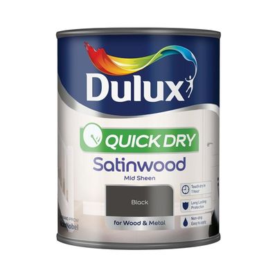Dulux Retail QD Satinwood Black 750ml