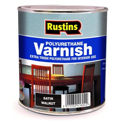 Rustins Poly Varnish Satin Walnut 250ml