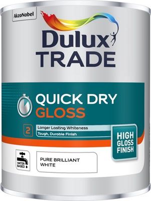 DULUX TRADE QUICK DRY GLOSS PBW 1L DULUX TRADE QUICK DRY GLOSS PBW 1L