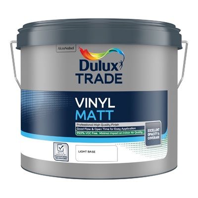 Dulux Trade Vinyl Matt Light Base 10L
