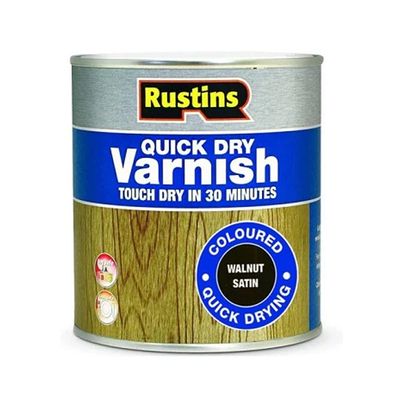 Rustins Quick Dry Varnish Satin Walnut 1ltr