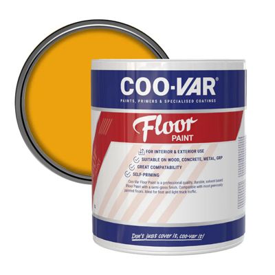 COOVAR FLOOR PAINT SAFETY YELLOW 5 LITRE