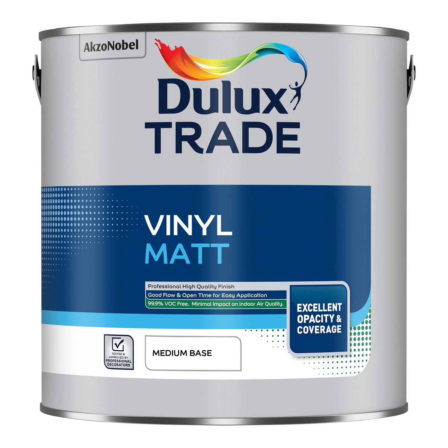 Dulux Trade Vinyl Matt Medium Base 2.5L