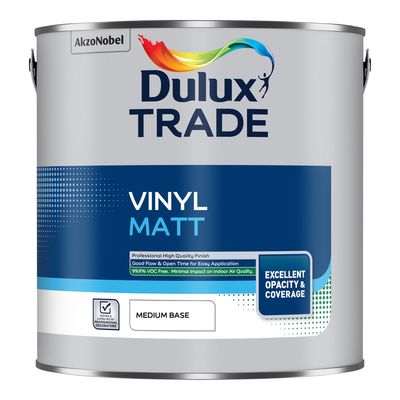 Dulux Trade Vinyl Matt Medium Base 2.5L