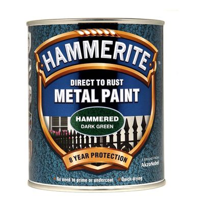Hammerite Metal Paint Hammered Dark Green 750ml