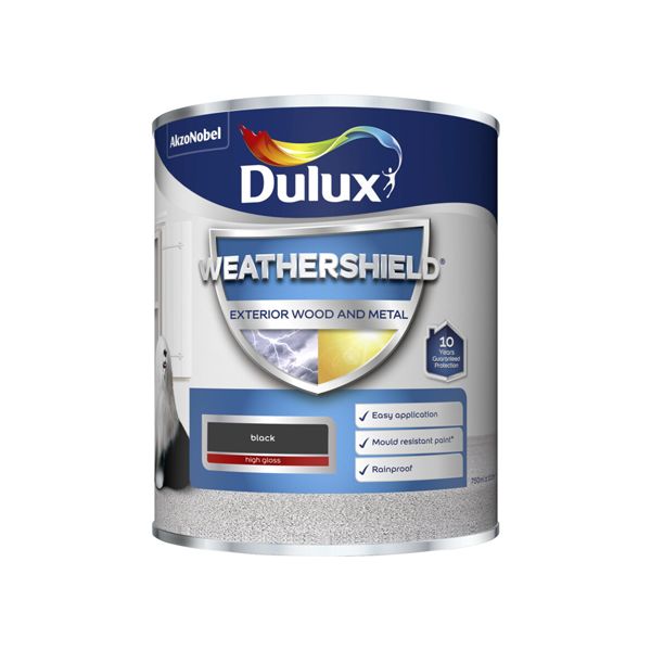 DULUX RETAIL W/SHIELD GLOSS BLACK 750ML