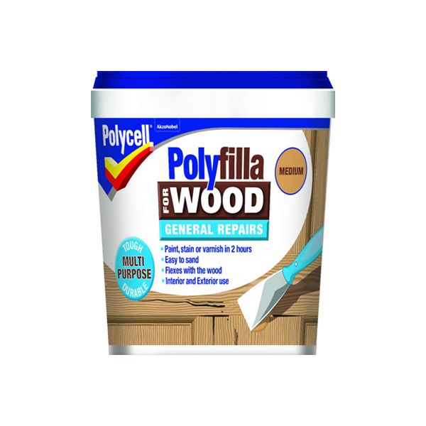 POLYCELL P/FILL WOOD GEN/REP MED TUB 380GM