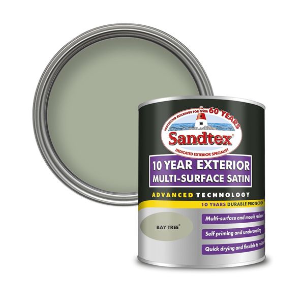 Sandtex 10 Year Multi-Surface Satin Bay Tree 750ml