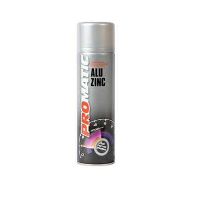 500ml Promatic  Alu Zinc Spray (Bright Aluminium/ Galvanised)