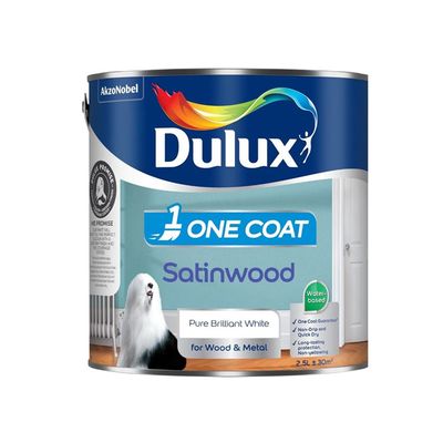 DULUX RETAIL ONE COAT SATIN PBW (WB) 2.5L