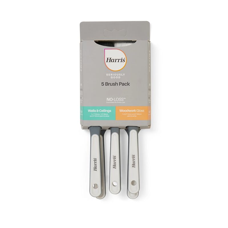 HARRIS SERIOUSLY GOOD WALLS &amp; CEILINGS &amp; GLOSS  BRUSH (5 PK)