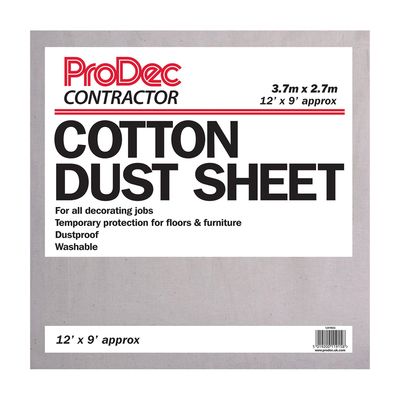 ProDec Contractor 12' x 9' Cotton Twill Dust Sheet