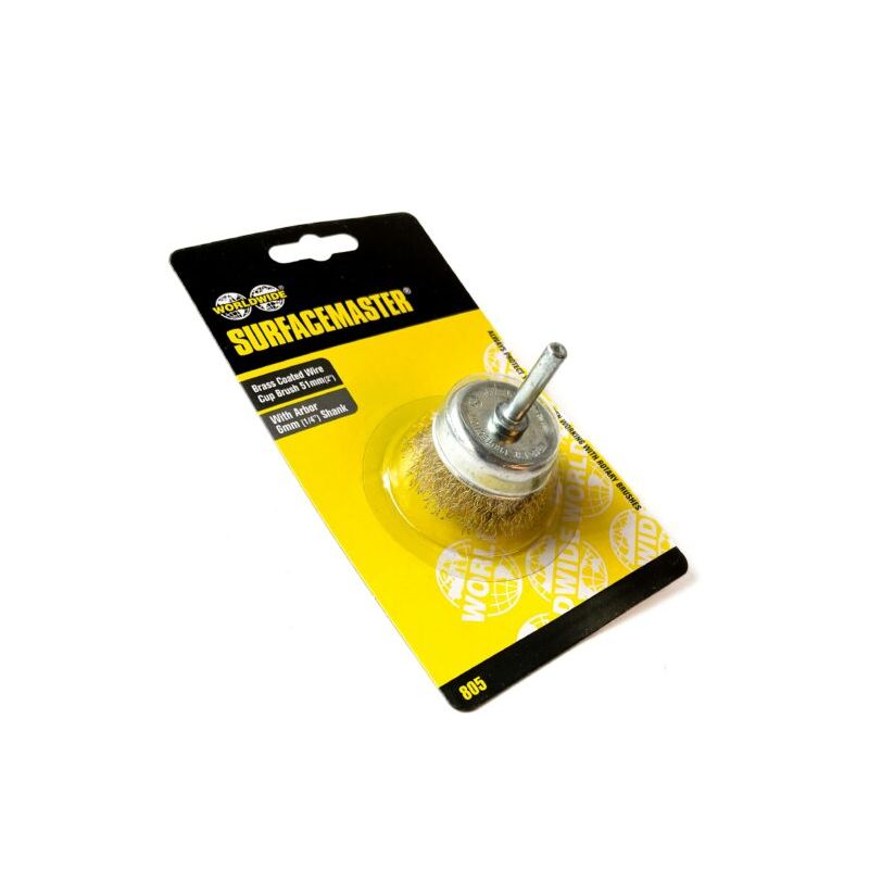 Surfacemaster Brass Coated Wire Cup Brush 76mm (3") Surfacemaster Brass Coated Wire Cup Brush 76mm (3")