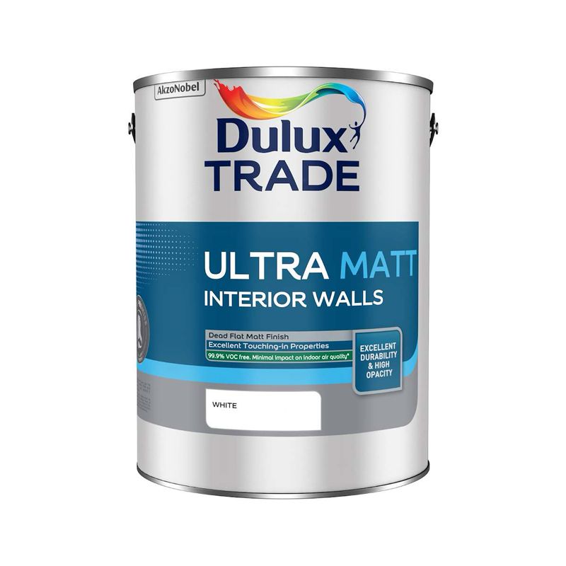 Dulux Trade Ultra Matt Interior Walls White 5L