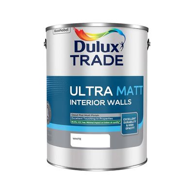 Dulux Trade Ultra Matt Interior Walls White 5L