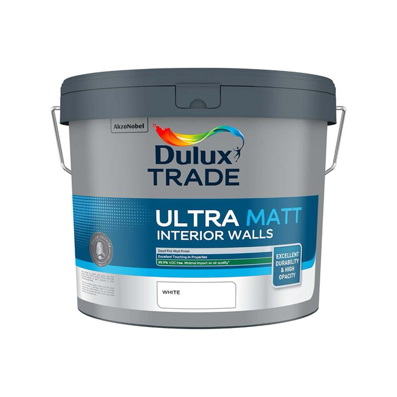 Dulux Trade Ultra Matt Interior Walls White 10L