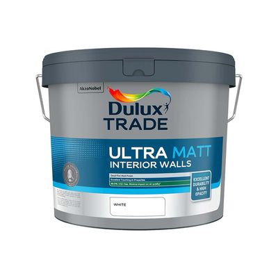 Dulux Trade Ultra Matt Interior Walls White 10L