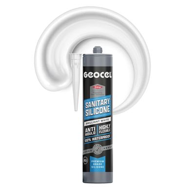 Geocel Sanitary Silicone Brilliant White 300ml