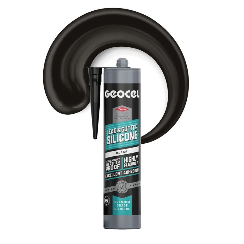 Geocel Lead &amp; Gutter Silicone Black 300ml