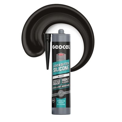 Geocel Lead &amp; Gutter Silicone Black 300ml