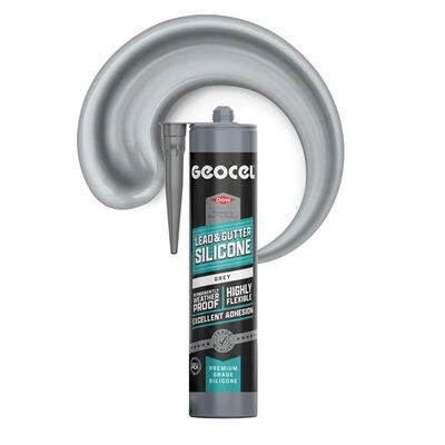 Geocel Lead &amp; Gutter Silicone Grey 300ml