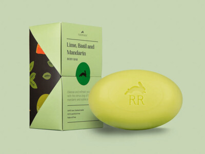 Lime, Basil & Mandarin Body Bar 150g by Rabbit Rabbit