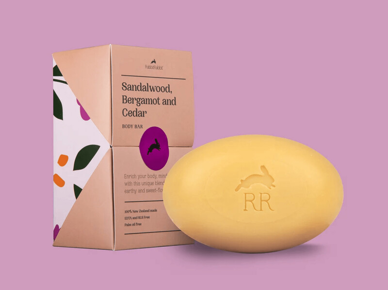 Sandalwood, Bergamot & Cedar Body Bar 150g by Rabbit Rabbit