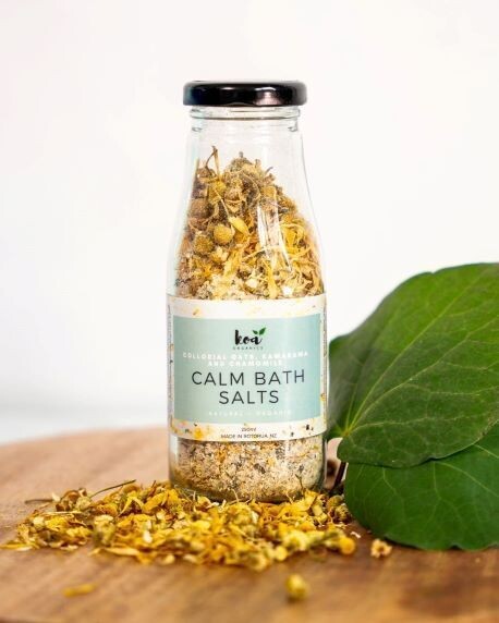 Bath Salts Calm - Kawakawa and Oats 250ml by Koa Organics