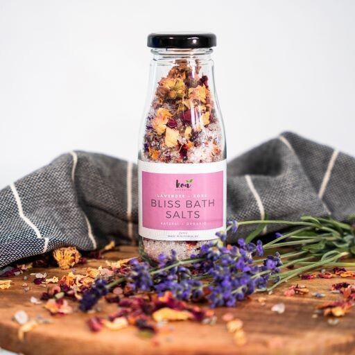 Bath Salts Bliss - Lavender and Rose 250ml by Koa Organics