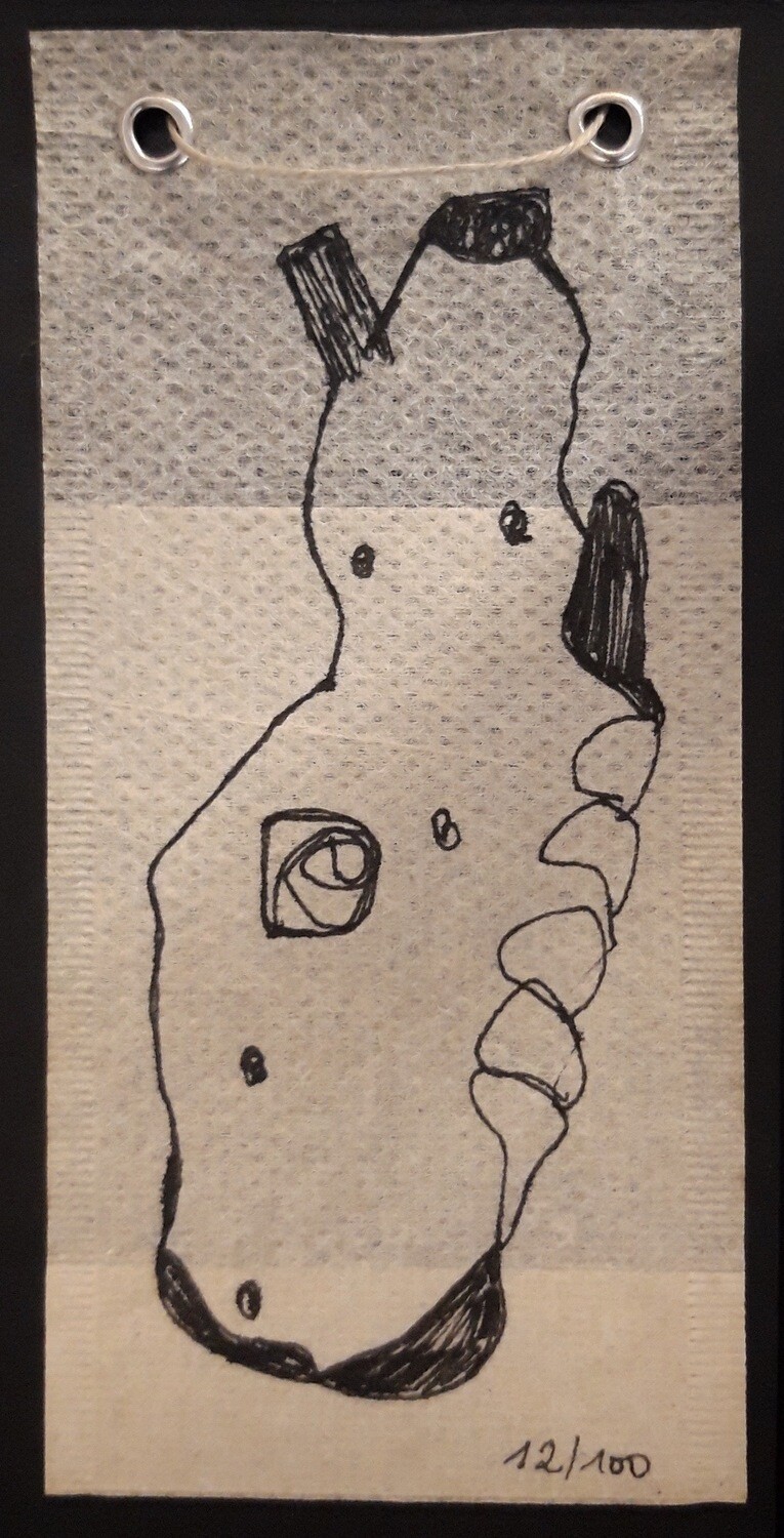 Tea Bag Drawing #12 | Rita Alaoui