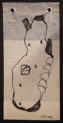 Tea Bag Drawing #12 | Rita Alaoui