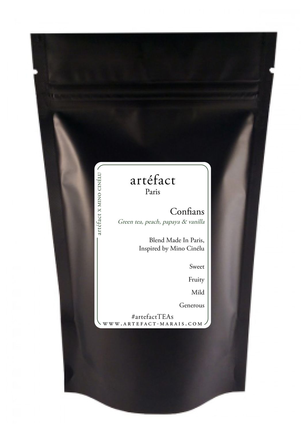 Confians : artéfact x Mino Cinélu [Thé Vert Pêche, Papaye, Vanille]