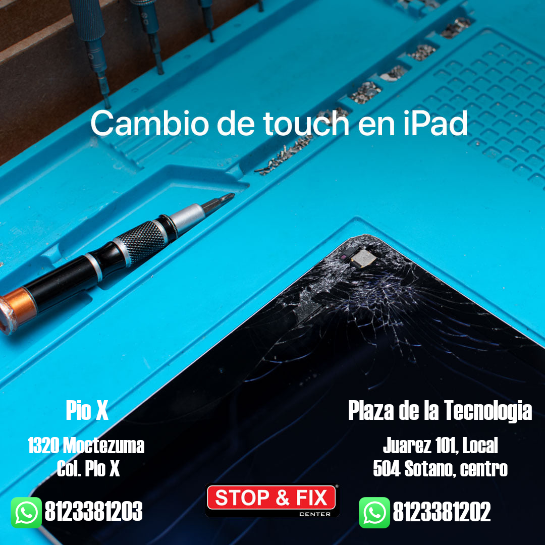 Reparacion de Cristal y Touch de Ipad