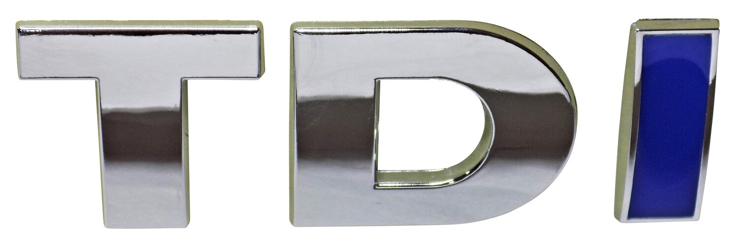 Rear Trunk Badge for VW Volkswagen TDI Chrome Blue I New Style