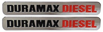 Set of Chrome Door Badges Emblems for 6.6l Duramax Diesel Pair