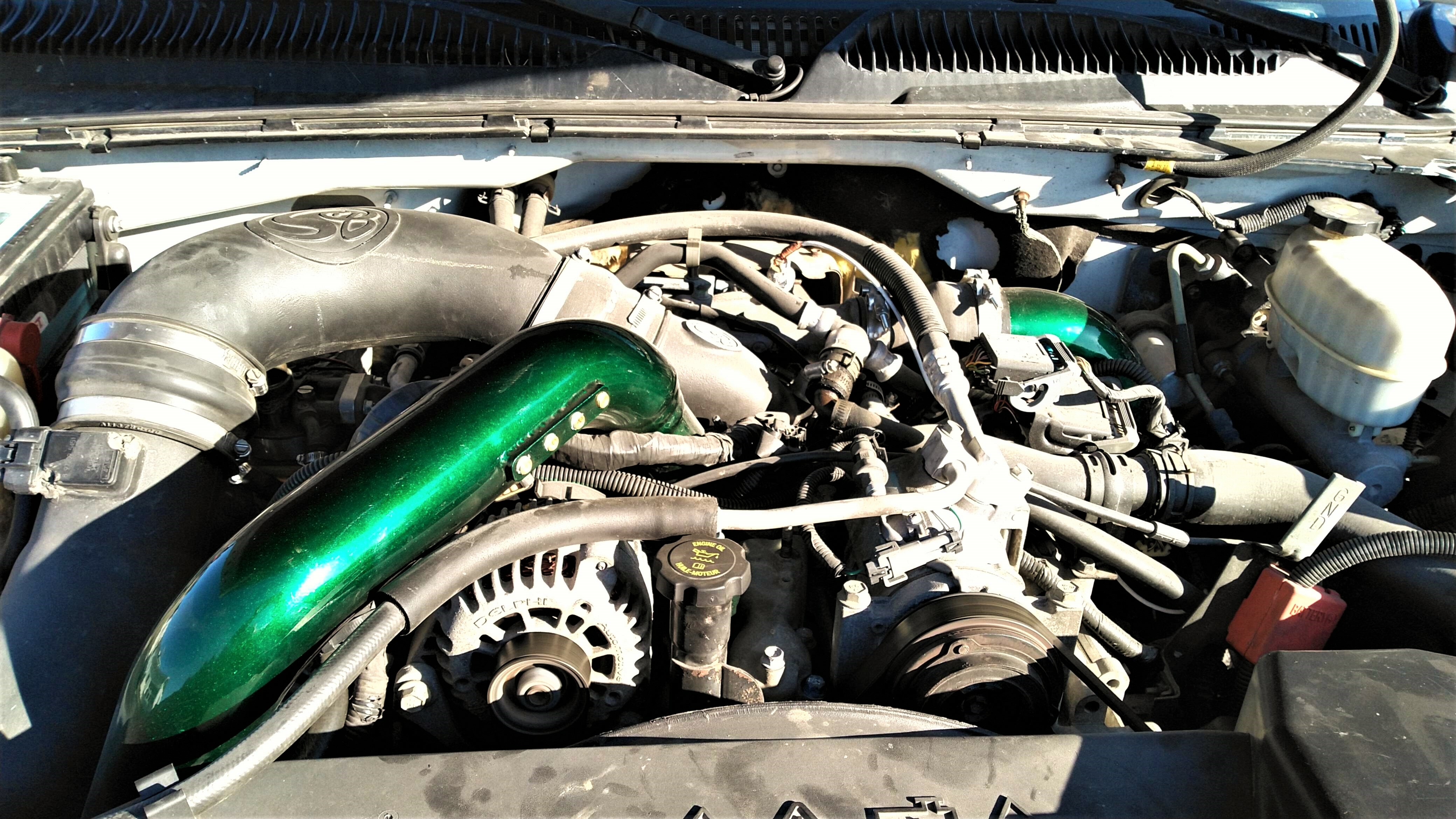 Emerald Green 3.0" 6.6l Duramax Cold Side Intake Tube LLY 2004.5 2005