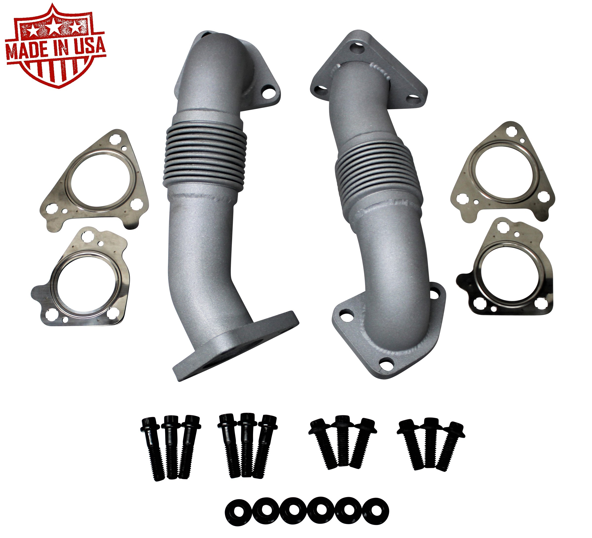 Exhaust Up Pipes Manifolds to Turbo for 6.6l Duramax LBZ LMM Kodiak Topkick Chevy GMC Chevy