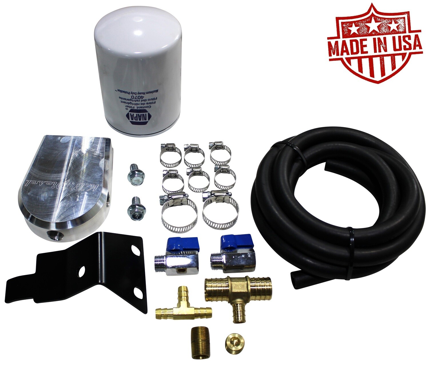 Engine Coolant Filter Kit for 2003-2007 6.0l Ford Powerstroke, Coolant Filter Options: One NAPA 4070