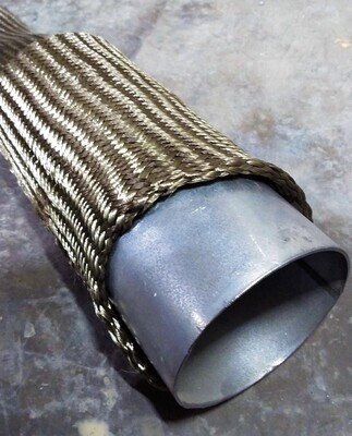 Fiberglass Woven Heat Wrap Sleeve Sock for 2 - 3.5" OD Tube - Sold Per Foot
